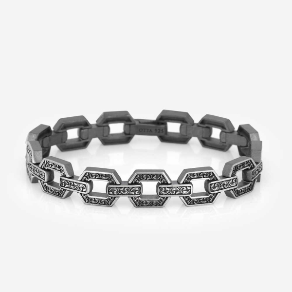 925 Silver Engraved Bracelet