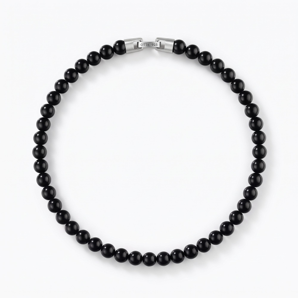 Black Onyx Stone Spiritual Beads Necklace-8mm