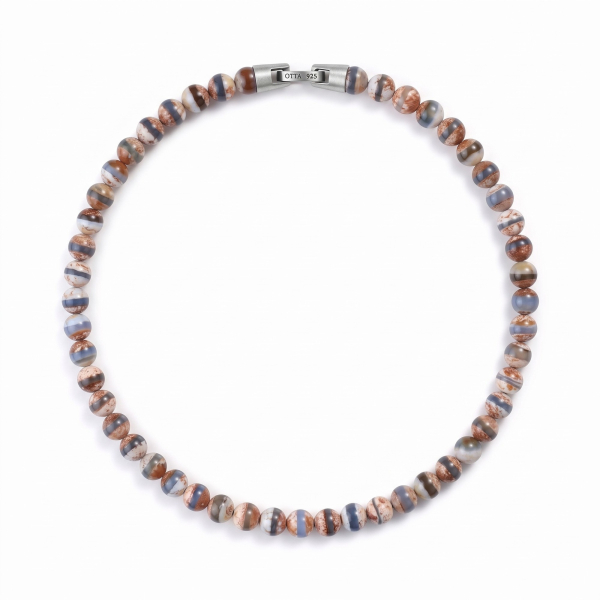Tibetan Agate Spiritual Beads Necklace-8mm