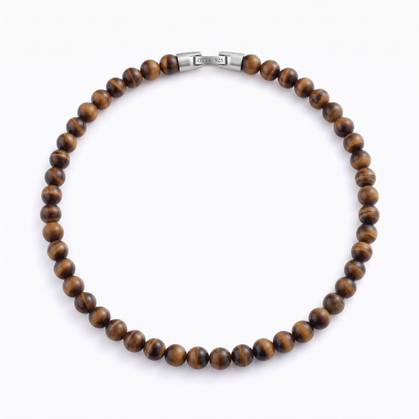 Tiger Eye Stone Spiritual Beads Necklace-8mm