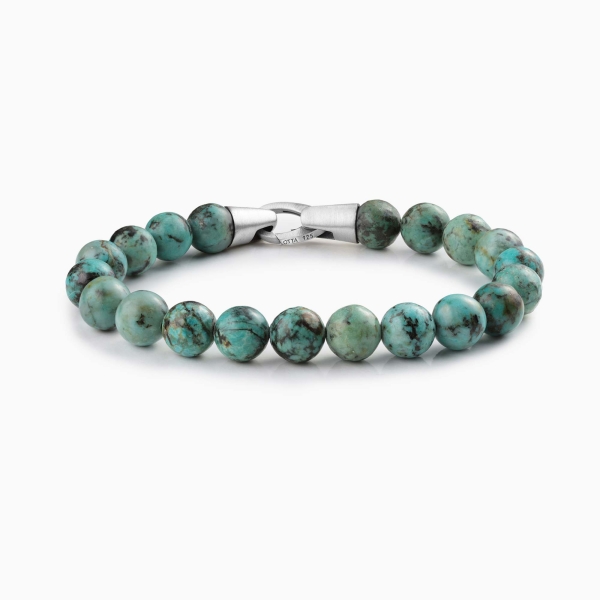 African Turquoise Stone Spiritual Beads Bracelet-8mm