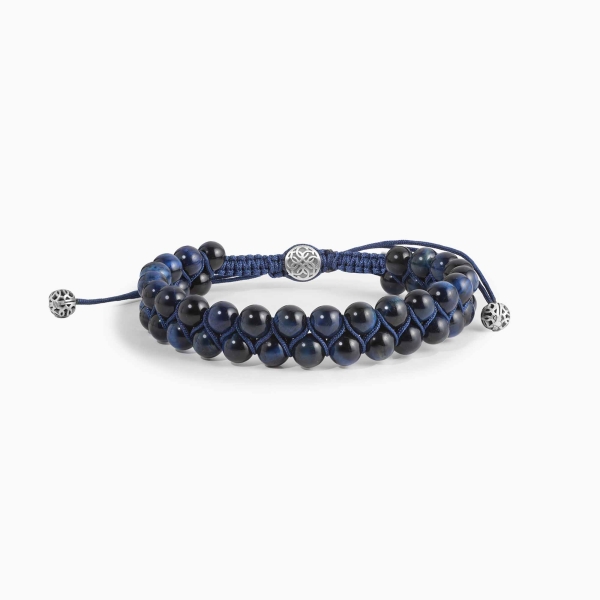 Dark Blue Tiger Eyes Handmade Bracelet