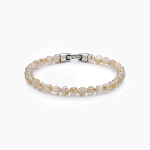 Rutile Quartz Stone Spiritual Beads Bracelet-6mm