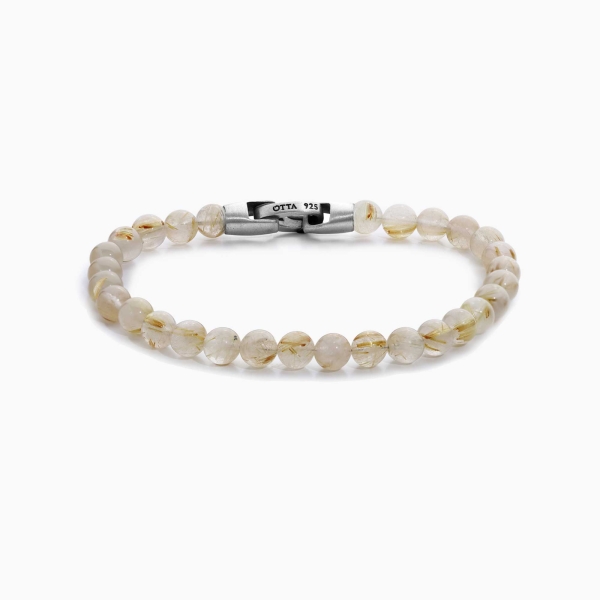 Rutile Quartz Stone Spiritual Beads Bracelet-6mm