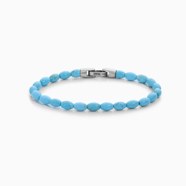 Turquoise Oval Beads Stone Spiritual Beads Bracelet-5mm
