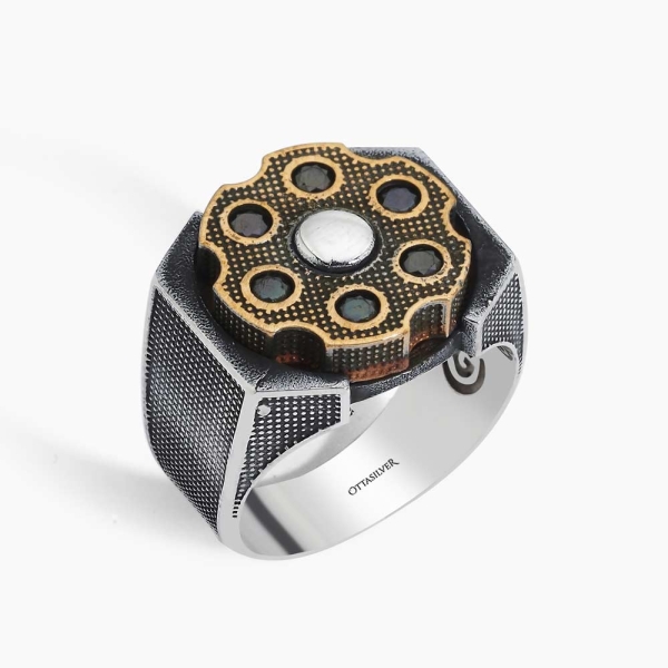Zircon Embellished Silver Ring