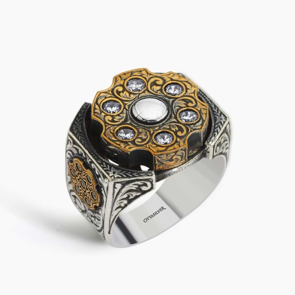 CZ Diamonds Embellished Silver Ring