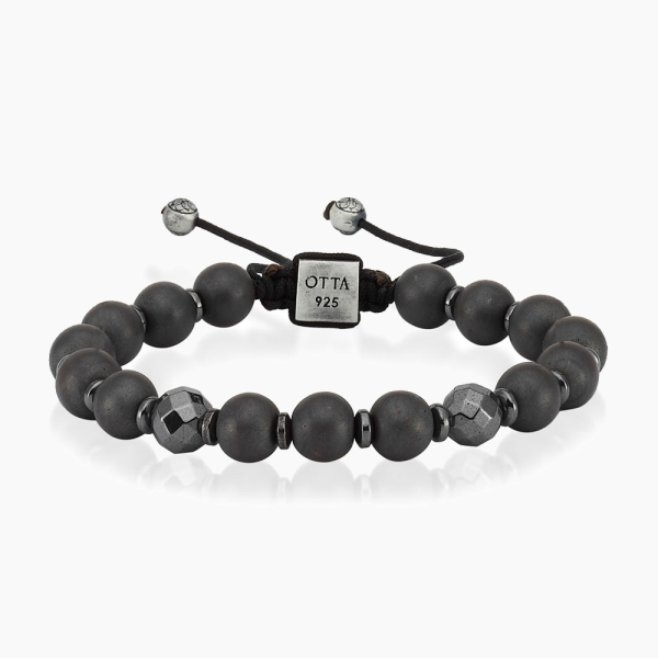 Hematite Stone Macrame Bracelet