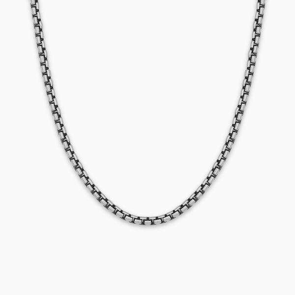 Round Box Chain Italian Silver - 4 mm