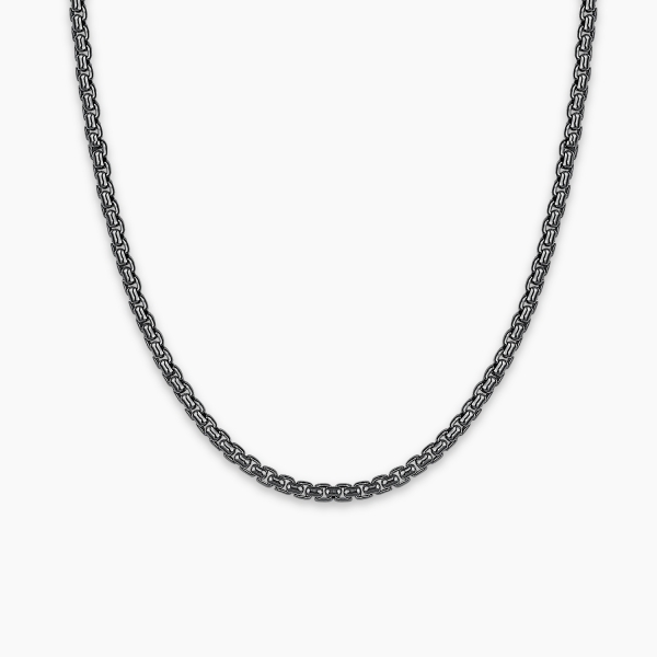 Round Box Chain Italian Silver- 3mm