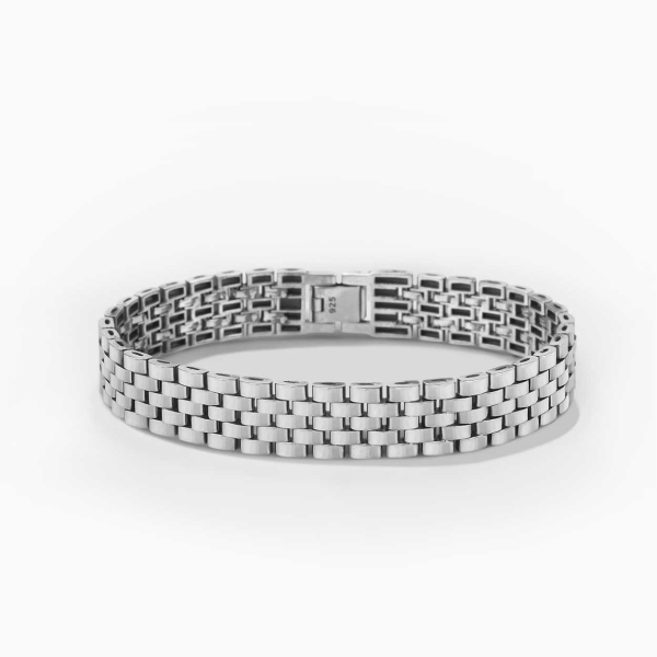 Classic Shiny Silver Rolex Style Bracelet