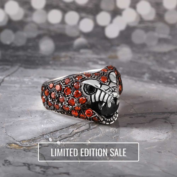Scarlet Bold Serpent Ring