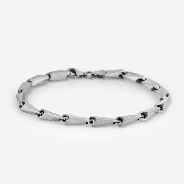 Matte Silver Chain Bracelet