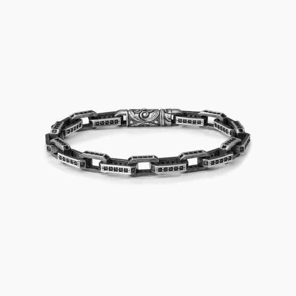 Black Zircon Silver Bracelet