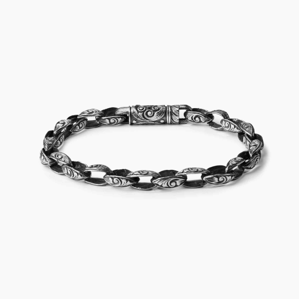 Silver Engraved Bracelet