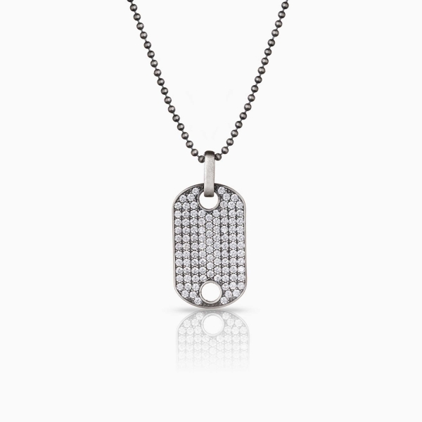 Men's White Zircon Necklace