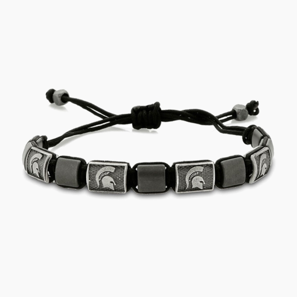Silver Bracelet with Hematite Stone