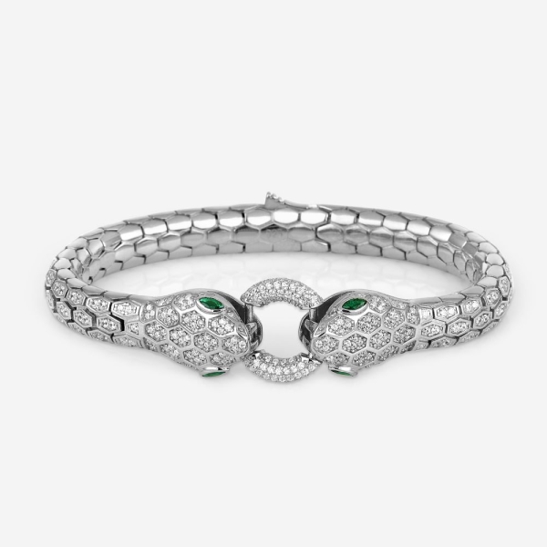 Silver Phyton Head Design Bracelet