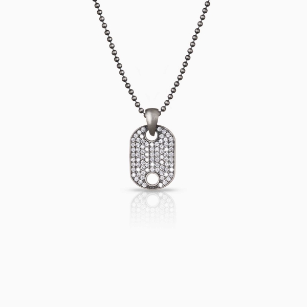 Men's White Zircon Necklace