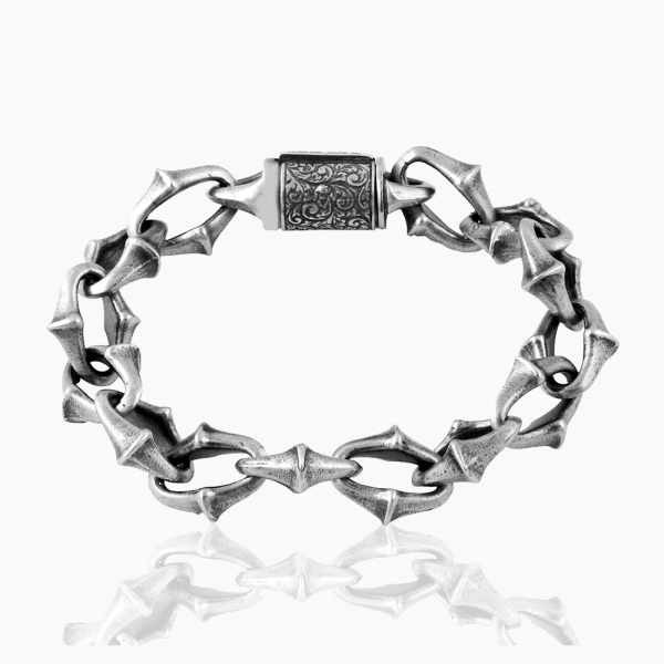 Sterling Silver Narrow Chain Bracelet -14mm