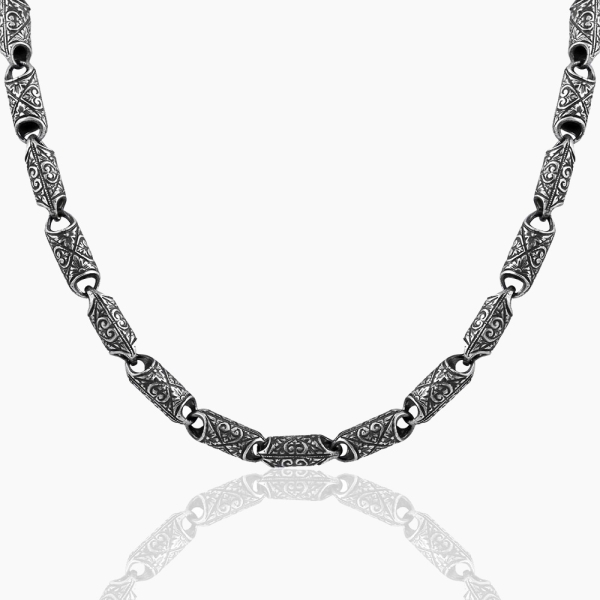 Hand-Engraved Silver Necklace