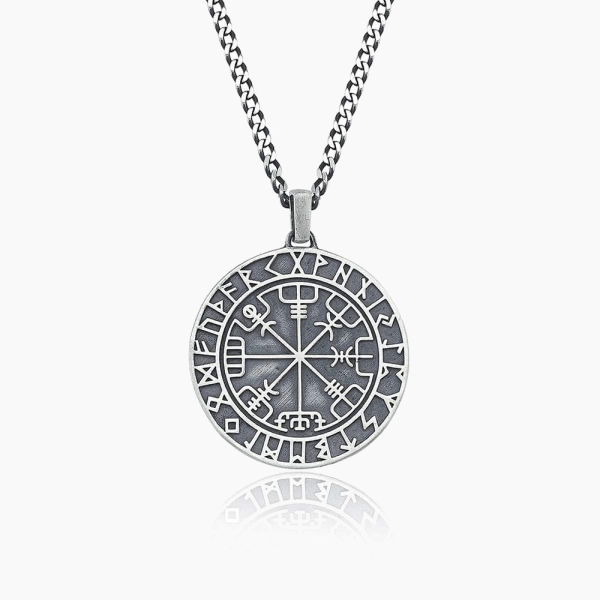Silver Vegvisir Necklace