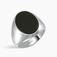 Classic Casual Oval Silver Ring