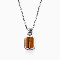 Men's Pendant with Tiger's Eye Stone
