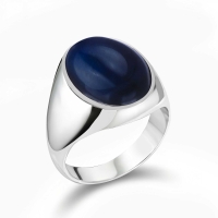 Blue Tiger Eye Classic Ring