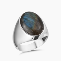 Labradorite Stone Silver Ring