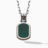 Green Agate Men's Pendant