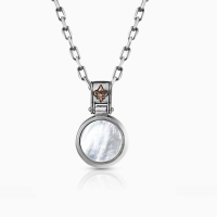 Mother of Pearl  Round Pendant