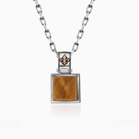 Tiger Eye Stone Silver Pendant