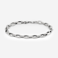 Matte Silver Modern Bracelet