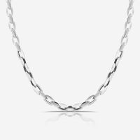 Matte Silver Modern Necklace