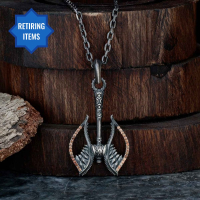Viking Axe Wing Silver with CZ Diamonds