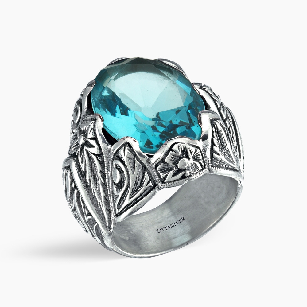Aquamarine Stone Handmade Ring