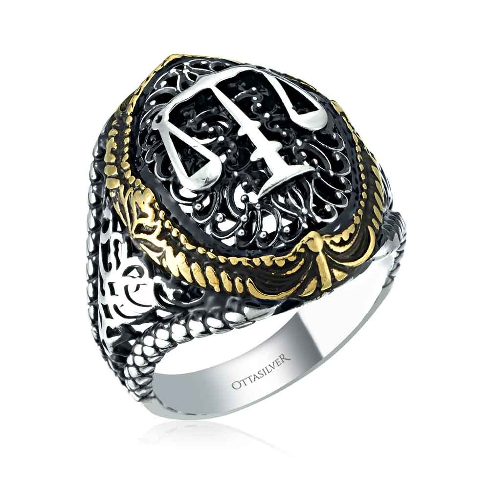 Scales Design Silver Ring