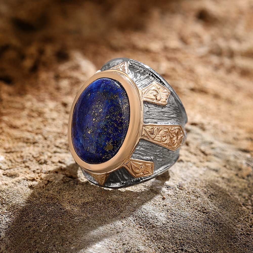 Lapis Lazuli Stone in Silver Ring