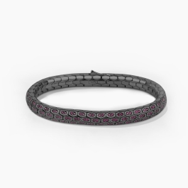 アクセサリー Hender Scheme python silver bangle S Silver Python Design in Silver Bracelet with Double Blue CZ