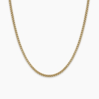 Round Box Chain Gold Plated - 2 mm