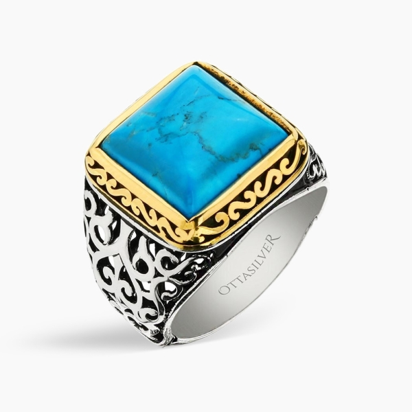 Turquoise Stone Handmade Silver Ring
