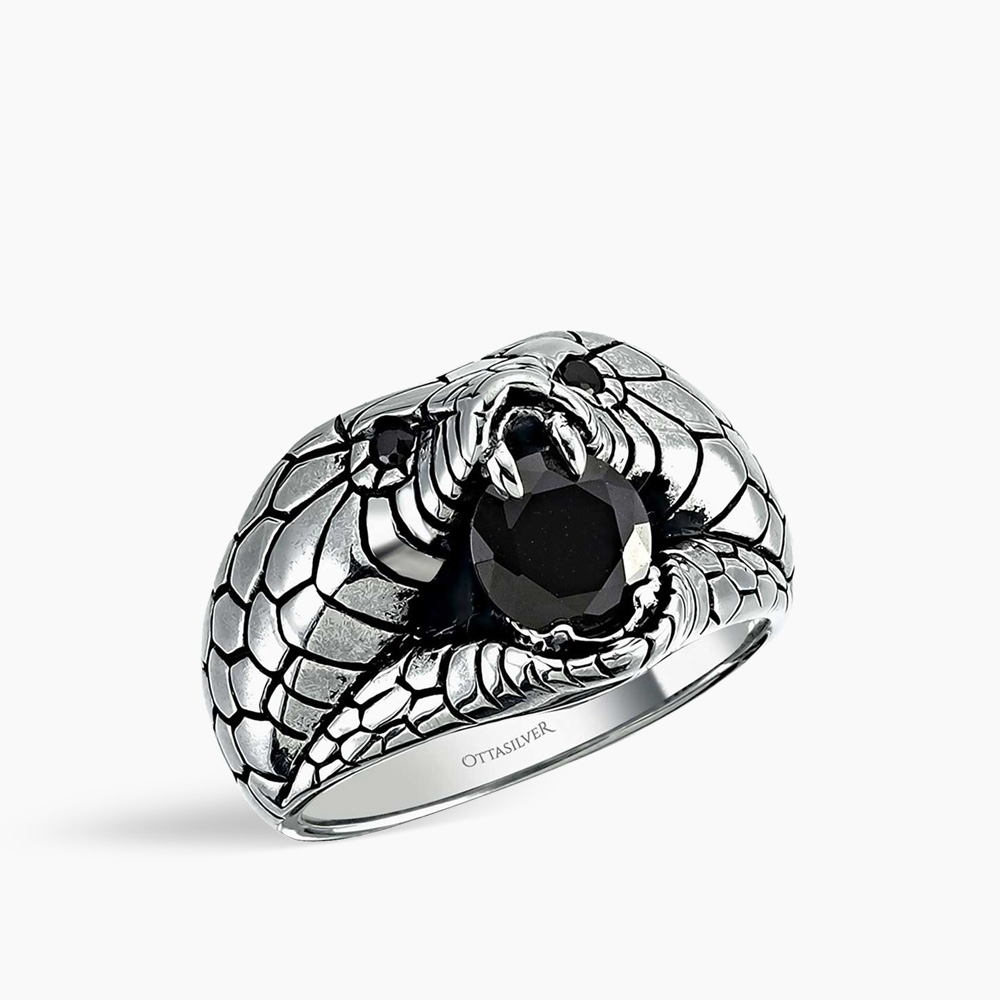 ☆TATIANA☆ Silver 925 Black Star Draw Ring CR1855 MUSINSA | TATIANA (Silver 925) Black Star Draw Ring CR1855