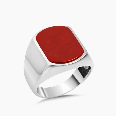 Silver Ring with Agate Stone