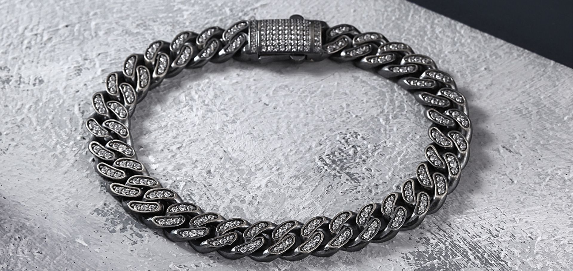 Silver Cuban Link Chain Bracelets