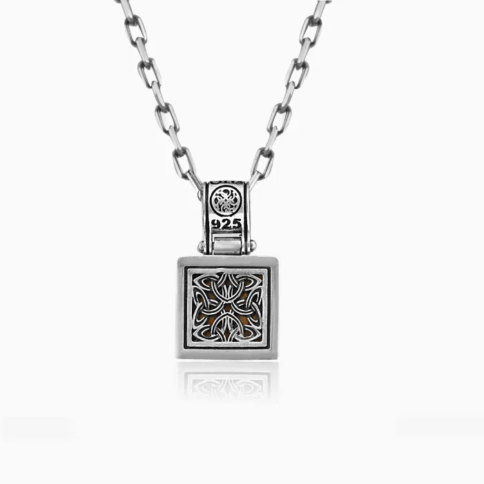 Black Onyx Silver Pendant